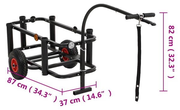 Καρότσι Ψαρέματος Μαύρο από Ατσάλι - Μαύρο