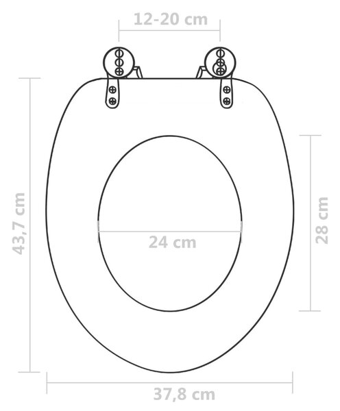 VidaXL Καλύμματα Λεκάνης με Soft Close 2 τεμ. Σχέδιο Σαβάνα MDF