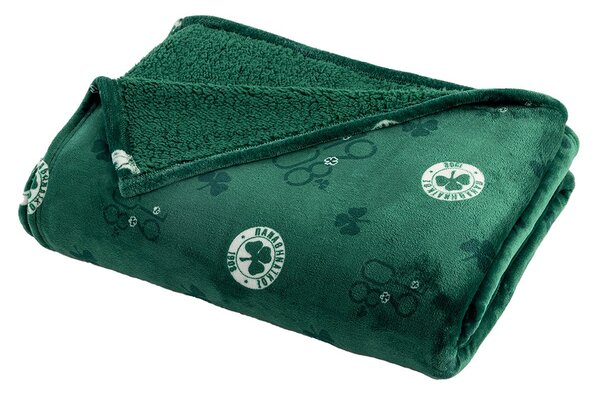 Κουβέρτα Fleece Μονή Με Γουνάκι (160x220) Palamaiki Panathinaikos BL