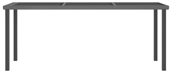 VidaXL Σετ Τραπεζαρίας Κήπου 9 τεμ. Μαύρο Συνθετικό Ρατάν