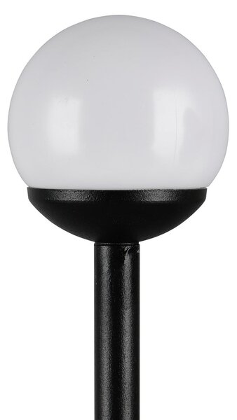 Reality Leuchten Φωτιστικό LED με γείωση SCOOP, μαύρο, 3 φλόγες, IP44, βύσμα, Μαύρο, Μέταλλο, σύγχρονο, Υπαίθρια σφαίρα