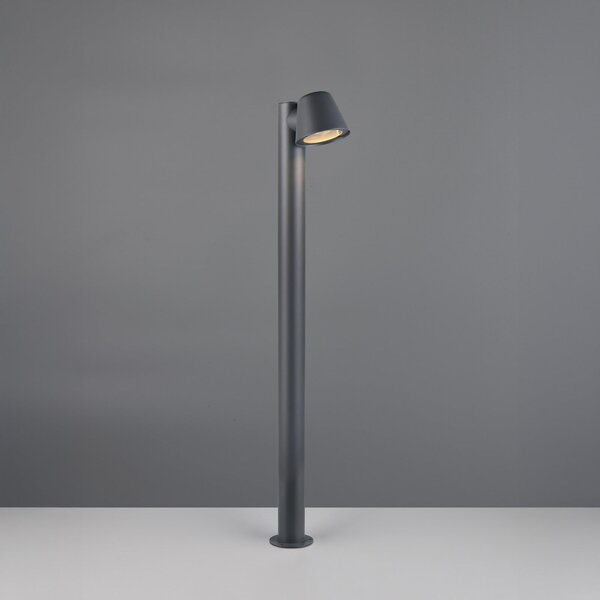 Trio Lighting Λάμπα δρόμου Beni, μαύρο ματ, ύψος 100 cm, μέταλλο, ρυθμιζόμενος, Μαύρο, Μέταλλο, σύγχρονο