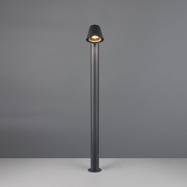 Trio Lighting Λάμπα δρόμου Beni, μαύρο ματ, ύψος 100 cm, μέταλλο, ρυθμιζόμενος, Μαύρο, Μέταλλο, σύγχρονο