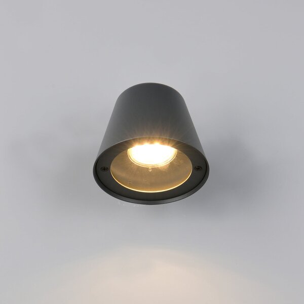 Trio Lighting Εξωτερικός φωτιστικός Beni, μαύρο ματ, πλάτος 11 cm, μέταλλο, ρυθμιζόμενος, Μαύρο, Μέταλλο, σύγχρονο