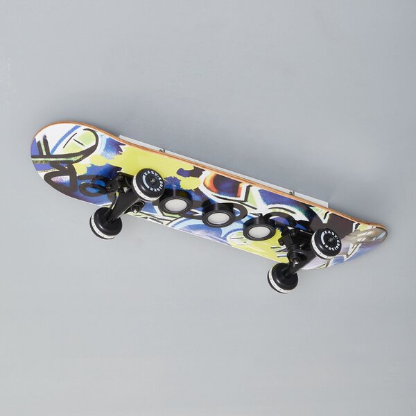 Evotec Easy Cruiser Graffiti σκέιτμπορντ LED φως οροφής, ρυθμιζόμενος, Μπλε, Παιδικό δωμάτιο, Ξύλο, σχεδιασμός, Οροφή πολλαπλής φλόγας