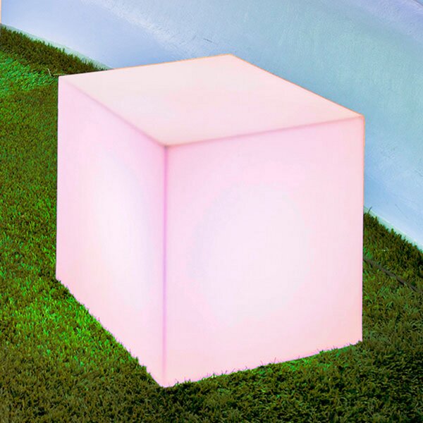 Newgarden ηλιακό φως Cuby κύβος, ύψος 43 cm, ρυθμιζόμενος, Λευκό, Πλαστικό, σύγχρονο