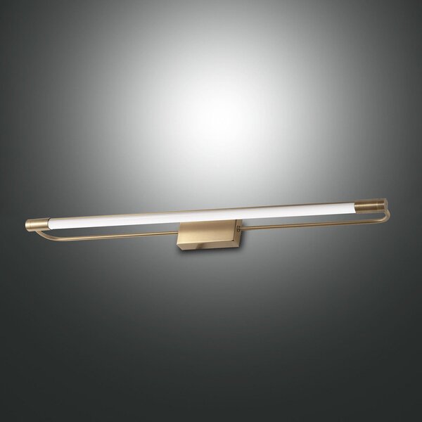 Fabas Luce Φωτιστικό τοίχου Rapallo LED, ορειχάλκινο, IP44, 60 cm, Χρυσό / Ορείχαλκου, Διάδρομος, Μέταλλο, σύγχρονο