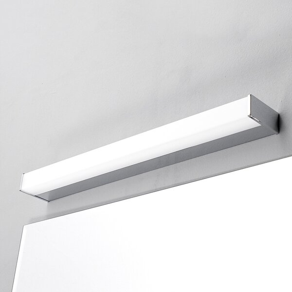 Lindby LED φωτιστικό τοίχου Philippa, γωνιακό, 59 cm, χρώμιο, IP44, Μεταλλικό, Μπάνιο, Μέταλλο, σύγχρονο
