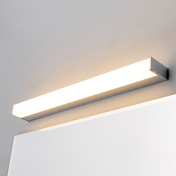 Lindby LED φωτιστικό τοίχου Philippa, γωνιακό, 59 cm, χρώμιο, IP44, Μεταλλικό, Μπάνιο, Μέταλλο, σύγχρονο