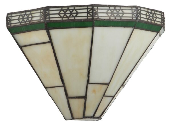 Searchlight Φωτιστικό τοίχου Νέας Υόρκης σε στυλ Tiffany, Μπεζ, Σαλόνι / τραπεζαρία, Μέταλλο, Tiffany