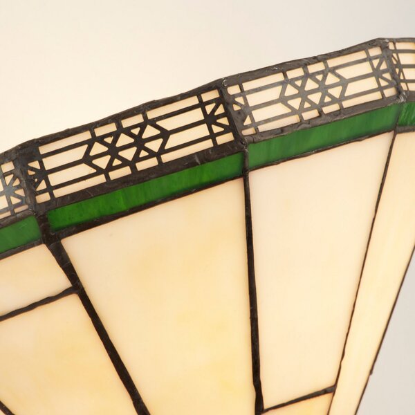 Searchlight Φωτιστικό τοίχου Νέας Υόρκης σε στυλ Tiffany, Μπεζ, Σαλόνι / τραπεζαρία, Μέταλλο, Tiffany