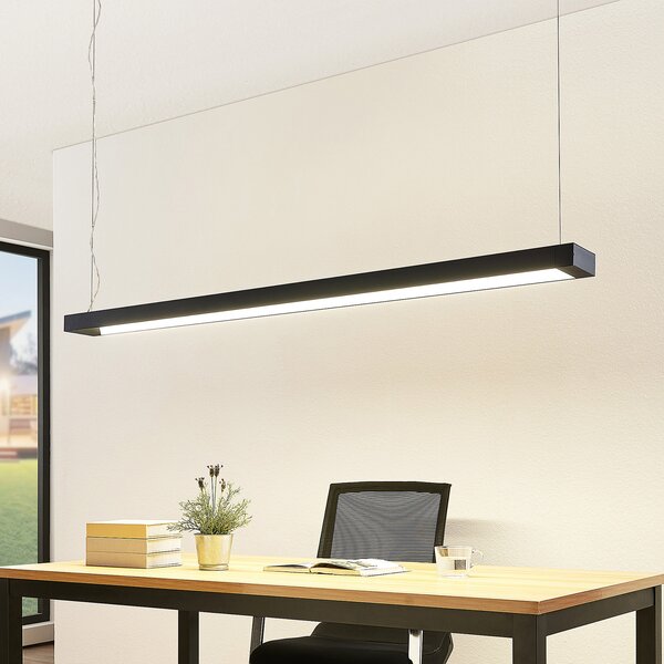 Arcchio LED κρεμαστό φωτιστικό Cuna, μαύρο, 162cm, μέταλλο, Μαύρο, Μελέτη / Γραφείο, Μέταλλο, σύγχρονο