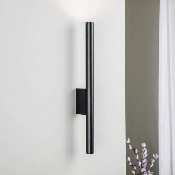 Nowodvorski Lighting Φωτιστικό τοίχου Laser, μαύρο, ρυθμιζόμενος, Μαύρο, Σαλόνι / τραπεζαρία, Μέταλλο, σύγχρονο
