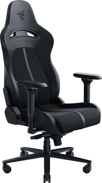 Razer ENKI BLACK Gaming Chair - Built-in Lumbar Arch Memory Foam PU Leather Adjustable Recline