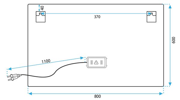 ΚΑΘΡΕΦΤΗΣ ΤΟΙΧΟΥ LED 80x60cm P10407