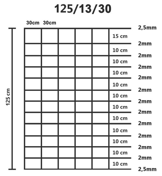 VidaXL Συρματόπλεγμα Περίφραξης Ασημί 50 x 1,25 μ. από Γαλβαν. Ατσάλι