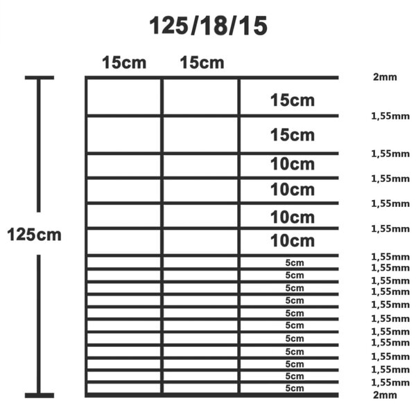 VidaXL Συρματόπλεγμα Περίφραξης Ασημί 50 x 1,25 μ. Γαλβανισμένο Ατσάλι