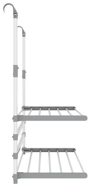 VidaXL Απλώστρα για Μπαλκόνι 89 x 25 x (60-95) εκ. από Αλουμίνιο