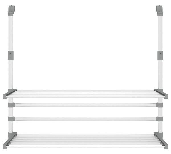 VidaXL Απλώστρα για Μπαλκόνι 89 x 25 x (60-95) εκ. από Αλουμίνιο