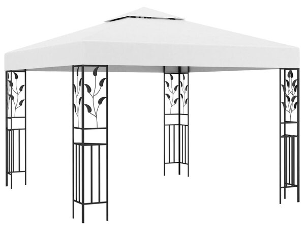 VidaXL Κιόσκι με Φωτάκια LED Λευκό 3 x 3 μ