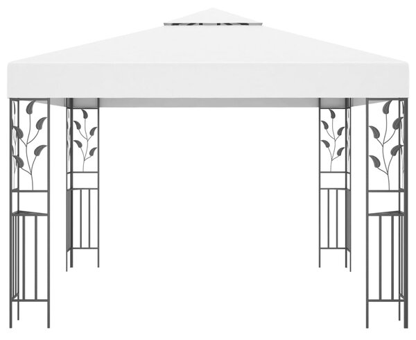 VidaXL Κιόσκι με Φωτάκια LED Λευκό 3 x 3 μ