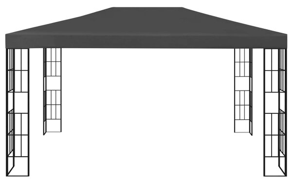 VidaXL Κιόσκι με Φωτάκια LED Ανθρακί 3 x 4 μ