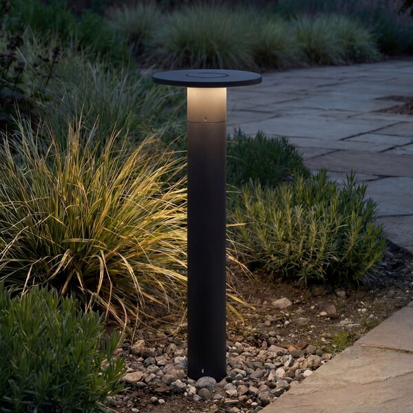 Arcchio LED φωτιστικό διαδρόμου Tovio, ύψος 65 cm, ανθρακί, Μαύρο, Αλουμίνιο, σύγχρονο