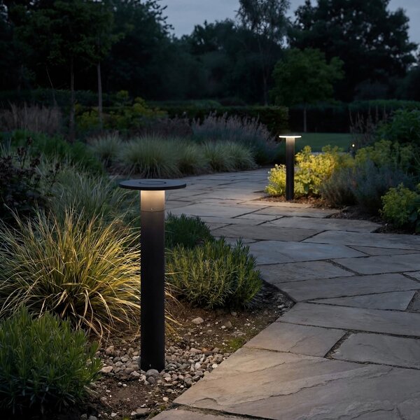 Arcchio LED φωτιστικό διαδρόμου Tovio, ύψος 65 cm, ανθρακί, Μαύρο, Αλουμίνιο, σύγχρονο