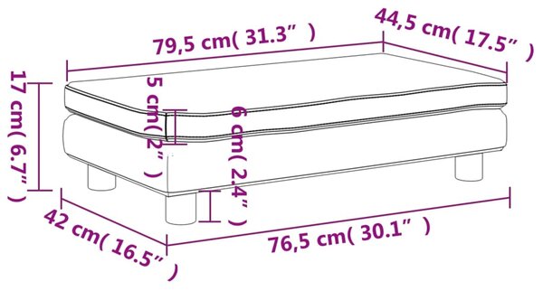 VidaXL Καναπές Παιδικός με Υποπόδιο Καφέ 100x50x30 εκ. Βελούδινος