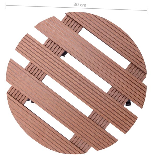VidaXL Βάσεις για Γλάστρες με Ρόδες 4 τεμ. Καφέ Ø30x7,5 εκ. από WPC