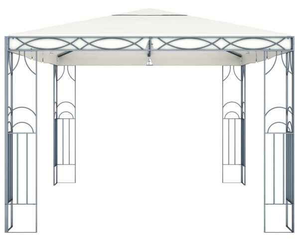 VidaXL Κιόσκι με Φωτάκια LED Κρεμ 400 x 300 εκ