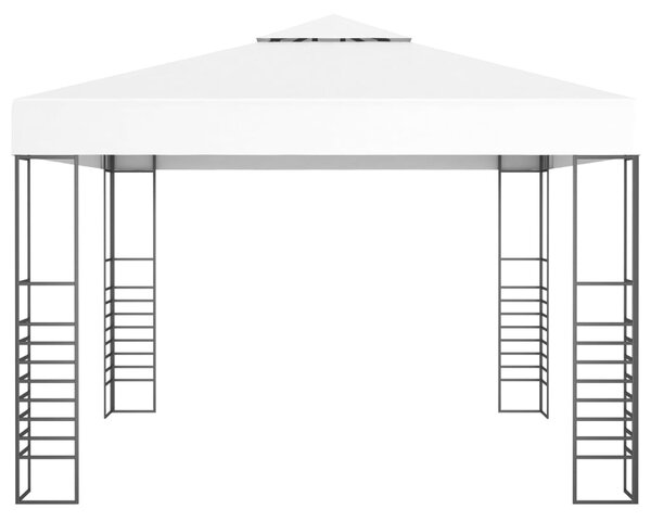 VidaXL Κιόσκι με Φωτάκια LED Λευκό 3 x 3 μ