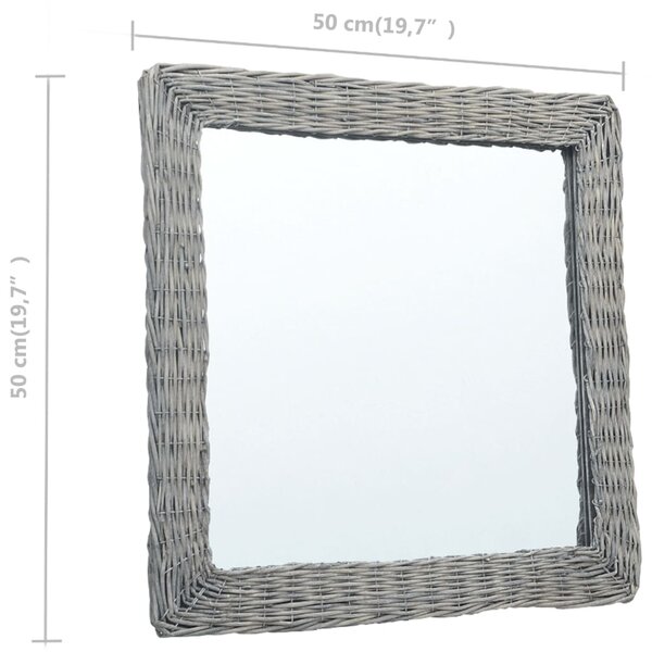 VidaXL Καθρέφτης 50 x 50 εκ. από Wicker