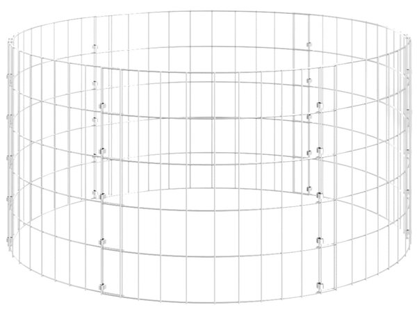VidaXL Συρματοκιβώτιο-Γλάστρα Στύλος Κυκλική Ø100x50 εκ. Γαλβ. Χάλυβας