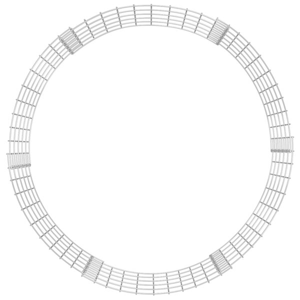 VidaXL Συρματοκιβώτιο-Γλάστρα Στύλος Κυκλική Ø100x50 εκ. Γαλβ. Χάλυβας