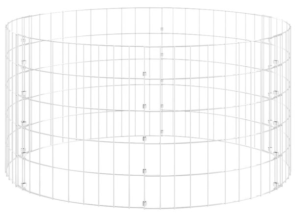 VidaXL Συρματοκιβώτιο-Γλάστρα Στύλος Κυκλική Ø100x50 εκ. Γαλβ. Χάλυβας