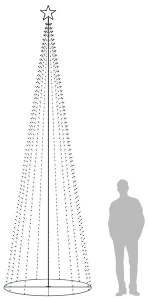 VidaXL Χριστουγεννιάτικο Δέντρο Κώνος 752 LED Θερμό Λευκό 160x500 εκ
