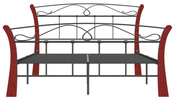 VidaXL Πλαίσιο Κρεβατιού Μαύρο 120 x 200 εκ. Μεταλλικό