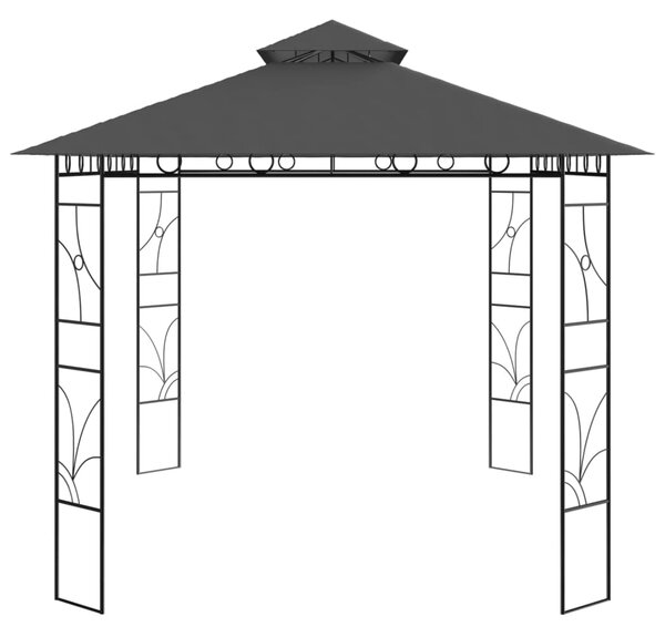 VidaXL Κιόσκι Ανθρακί 4 x 3 x 2,7 μ. 160 γρ./μ²