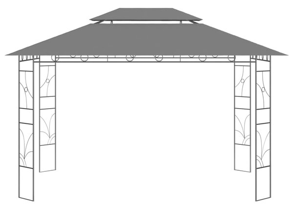 VidaXL Κιόσκι Ανθρακί 4 x 3 x 2,7 μ. 160 γρ./μ²