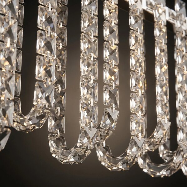 Κρυστάλλινο κρεμαστό φωτιστικό LED SWE073-CP 60cm Chrome