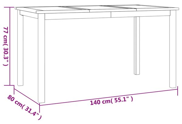 VidaXL Σετ Τραπεζαρίας Κήπου 4 Τεμαχίων από Μασίφ Ξύλο Teak