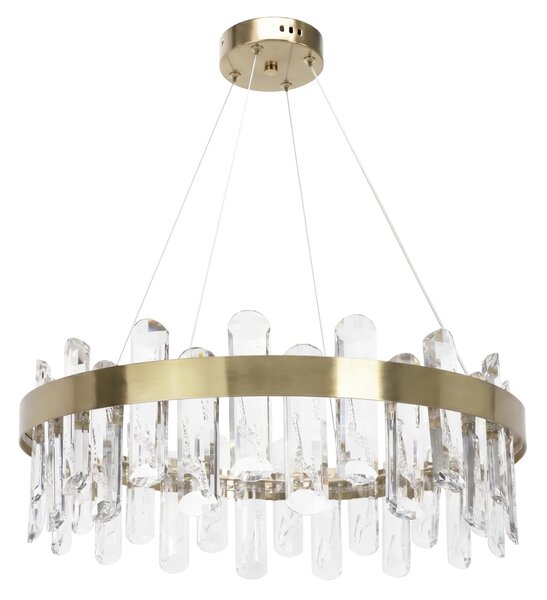 Κρυστάλλινο κρεμαστό φωτιστικό LED SWE074-1CP 50cm Brushed Gold