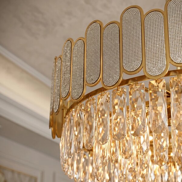 Κρυστάλλινο κρεμαστό φωτιστικό SWE107-CP 50cm GOLD