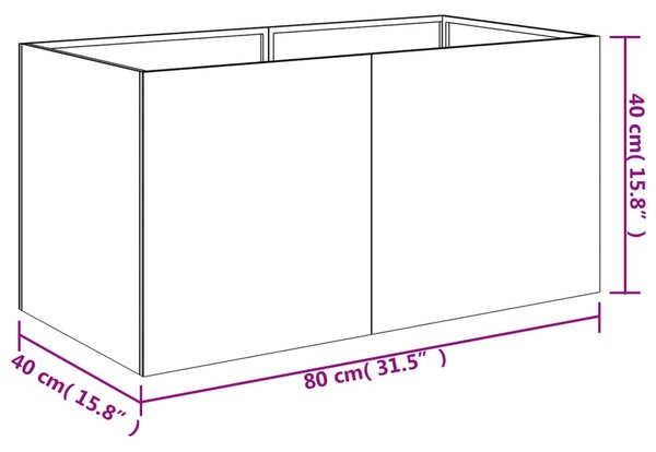 VidaXL Ζαρντινιέρα 80x40x40 εκ. από Ατσάλι Corten