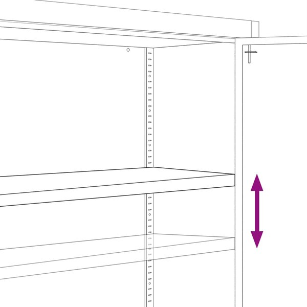 VidaXL Αρχειοθήκη Λευκή 90 x 40 x 90 εκ. από Ατσάλι