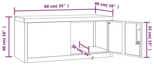 VidaXL Αρχειοθήκη Μαύρη 90 x 40 x 40 εκ. από Ατσάλι