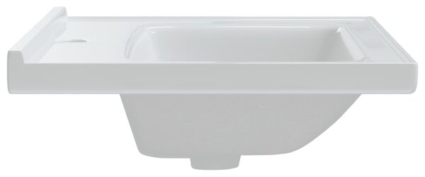 VidaXL Νιπτήρας Μπάνιου Ορθογώνιος Λευκός 61 x 48 x 19,5 εκ. Κεραμικός