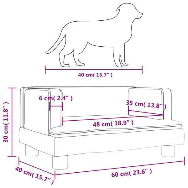 VidaXL Κρεβάτι Σκύλου Ροζ 60 x 40 x 30 εκ. Βελούδινο