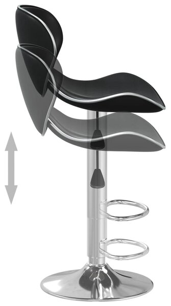VidaXL Σκαμπό Μπαρ Μαύρο από Συνθετικό Δέρμα